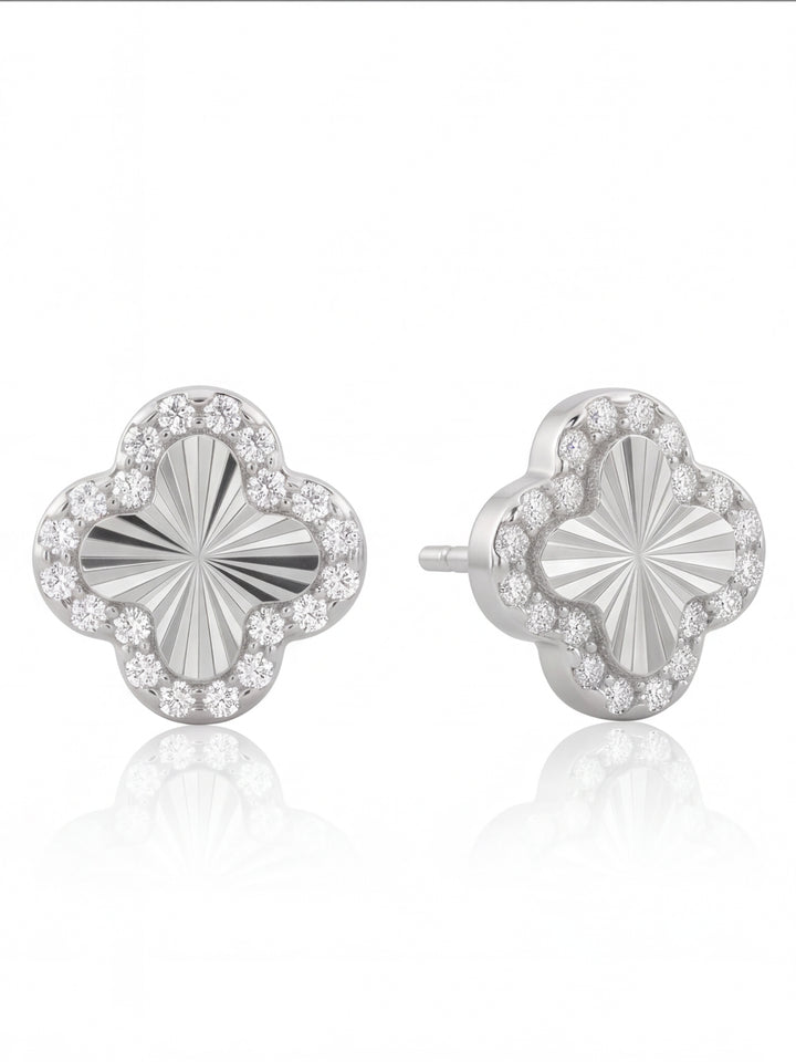 Par Arete Trebol Contorno Zirconias