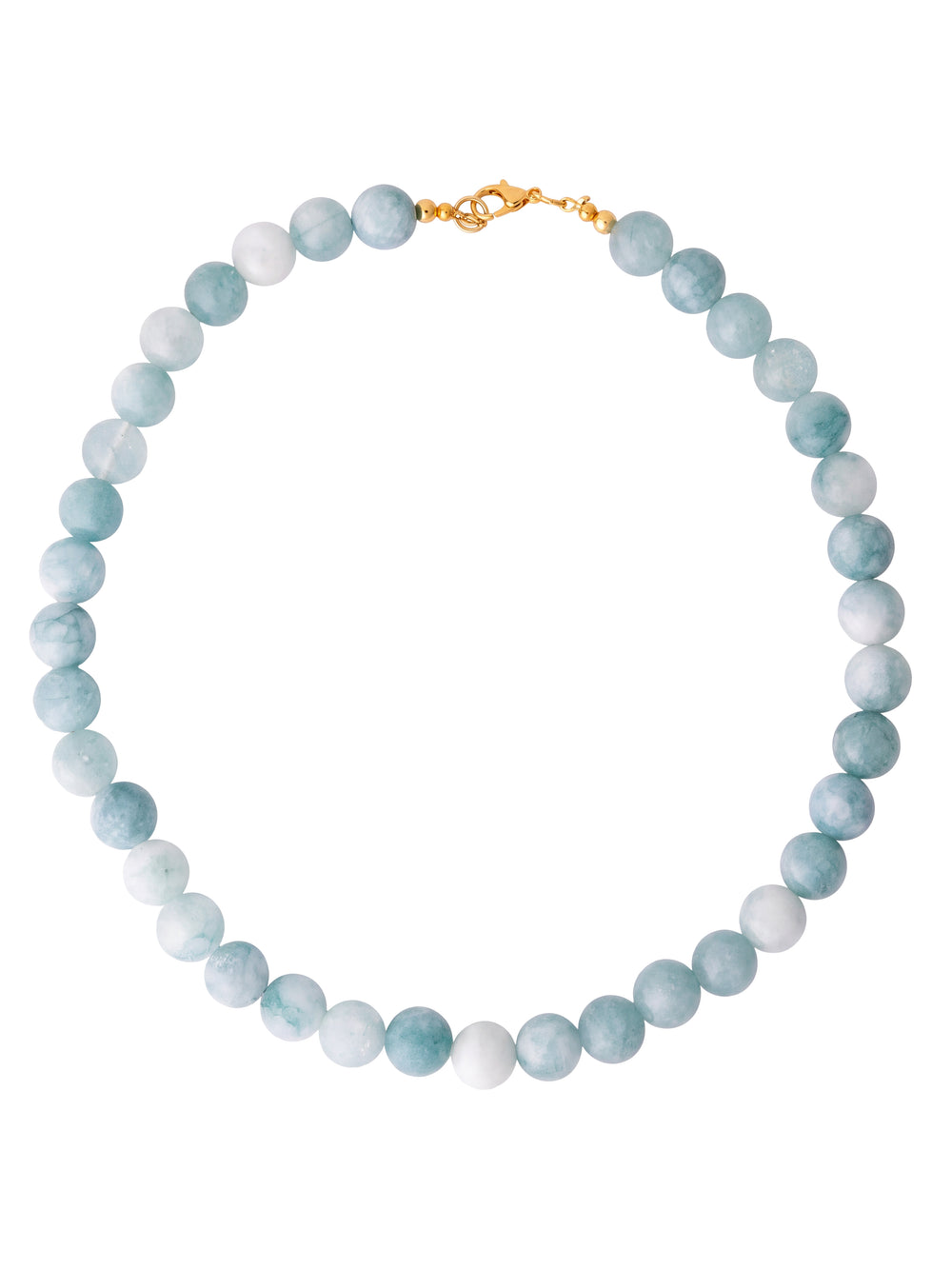 Choker Bolitas Piedra Natural 10 mm