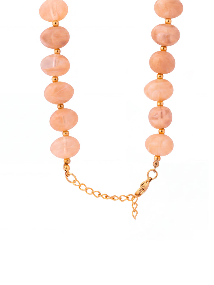 Collar Chunky Bolitas Con Bolitas Doradas