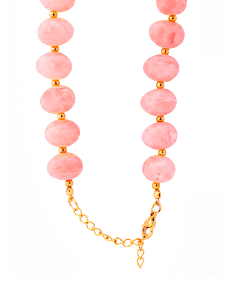 Collar Chunky Bolitas Con Bolitas Doradas