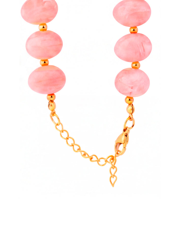 Collar Chunky Bolitas Con Bolitas Doradas