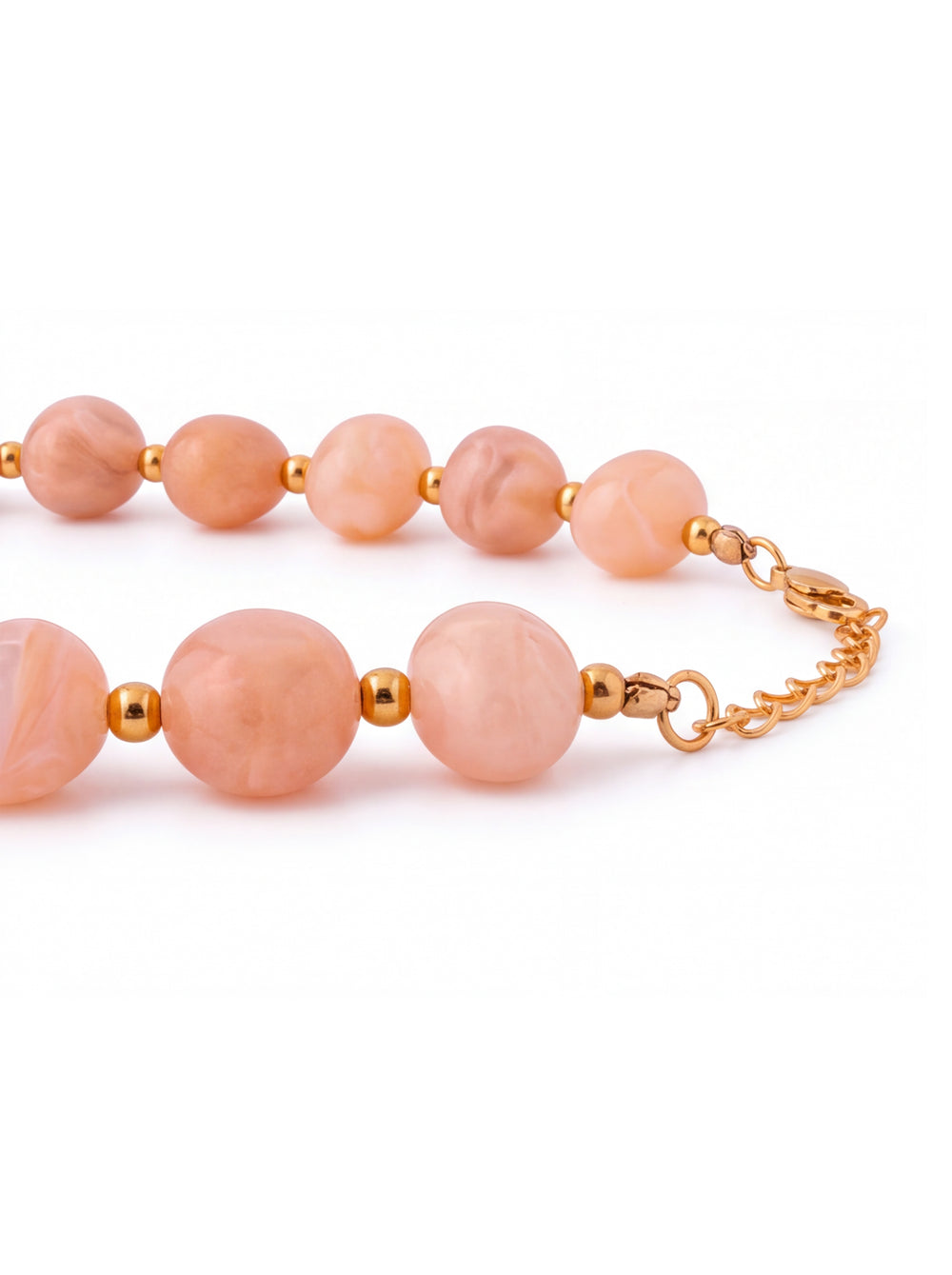 Collar Chunky Bolitas Con Bolitas Doradas
