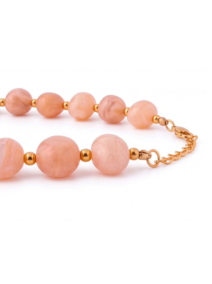 Collar Chunky Bolitas Con Bolitas Doradas