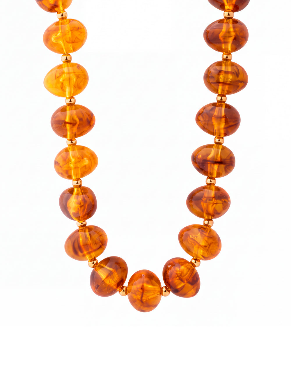 Collar Chunky Bolitas Con Bolitas Doradas