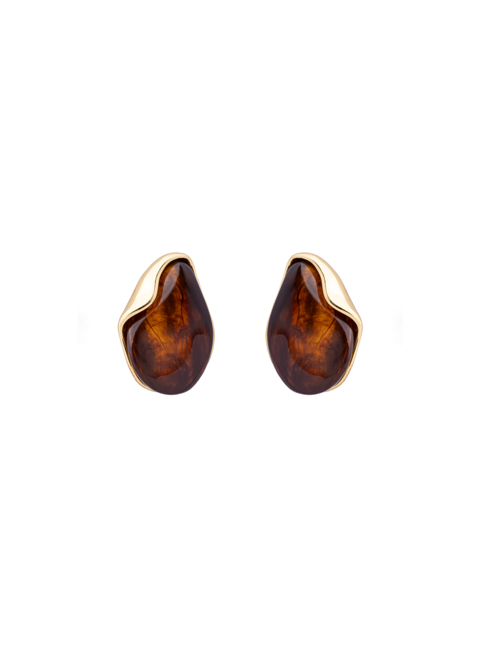 Par Arete Irregular Con Resina