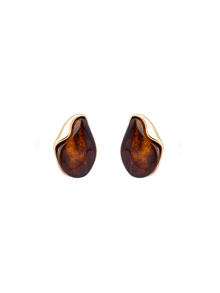 Par Arete Irregular Con Resina