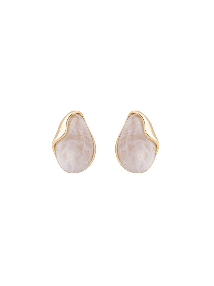 Par Arete Irregular Con Resina