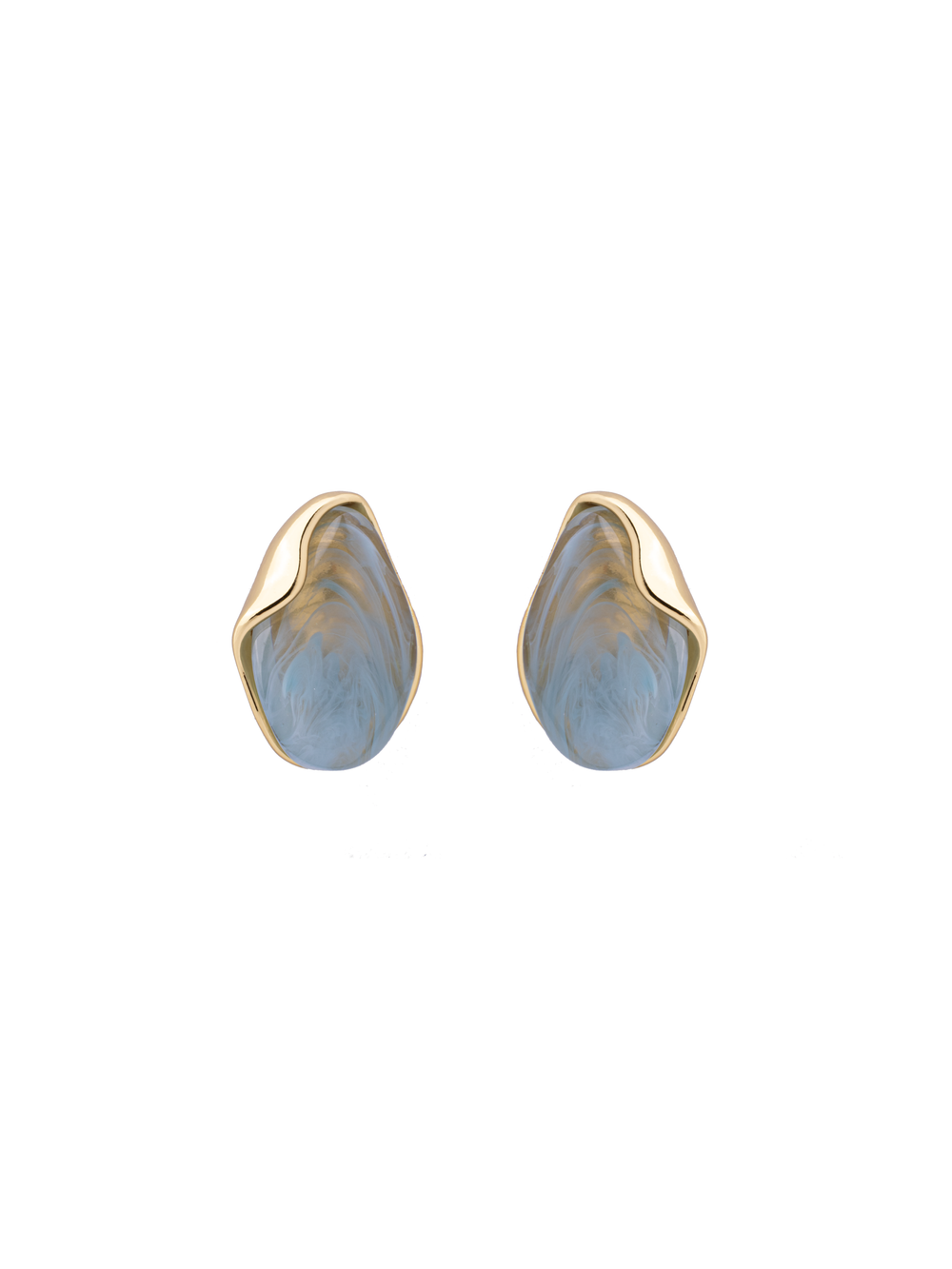 Par Arete Irregular Con Resina