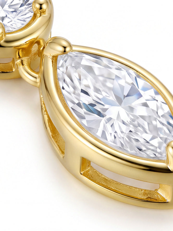 Par Arete Moissanita Corte Marquesa 2.4 CT
