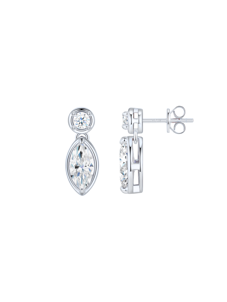Par Arete Moissanita Corte Marquesa 2.4 CT