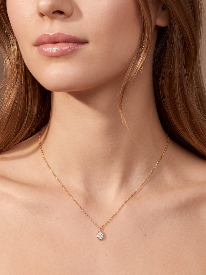 Collar Dije Zirconia Gota