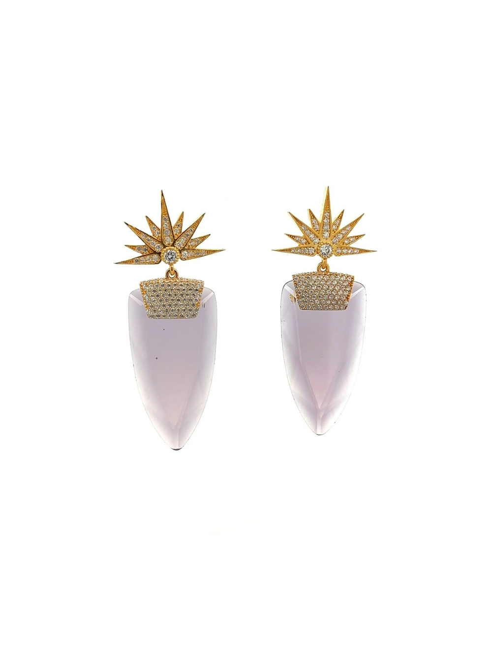 Par Aretes Ojo de Gato Morado