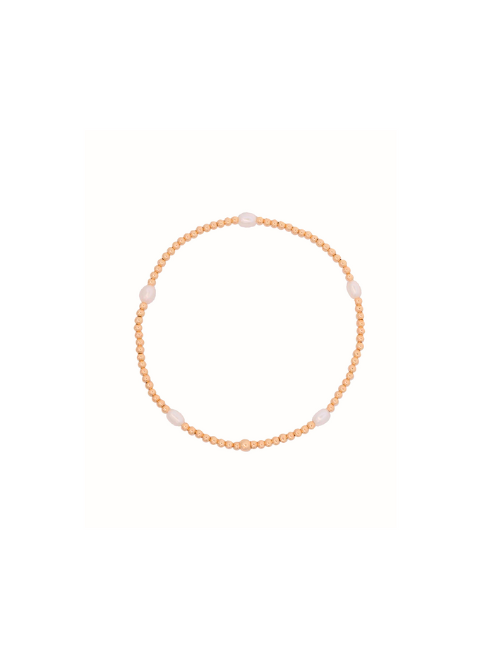 Pulsera Con Perlitas Gold Filled
