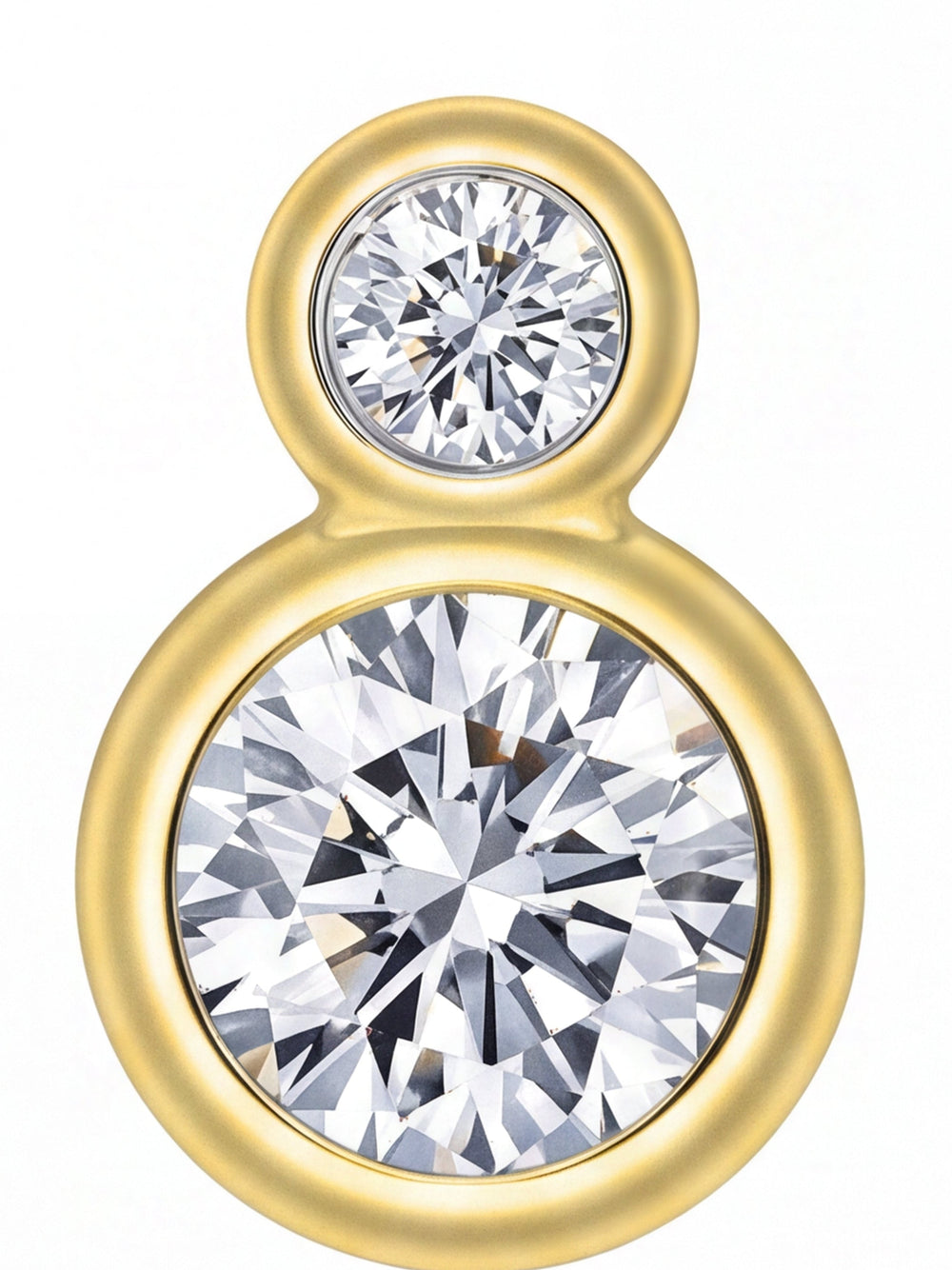 Par Arete Doble Moissanita Redonda 1.09 CT