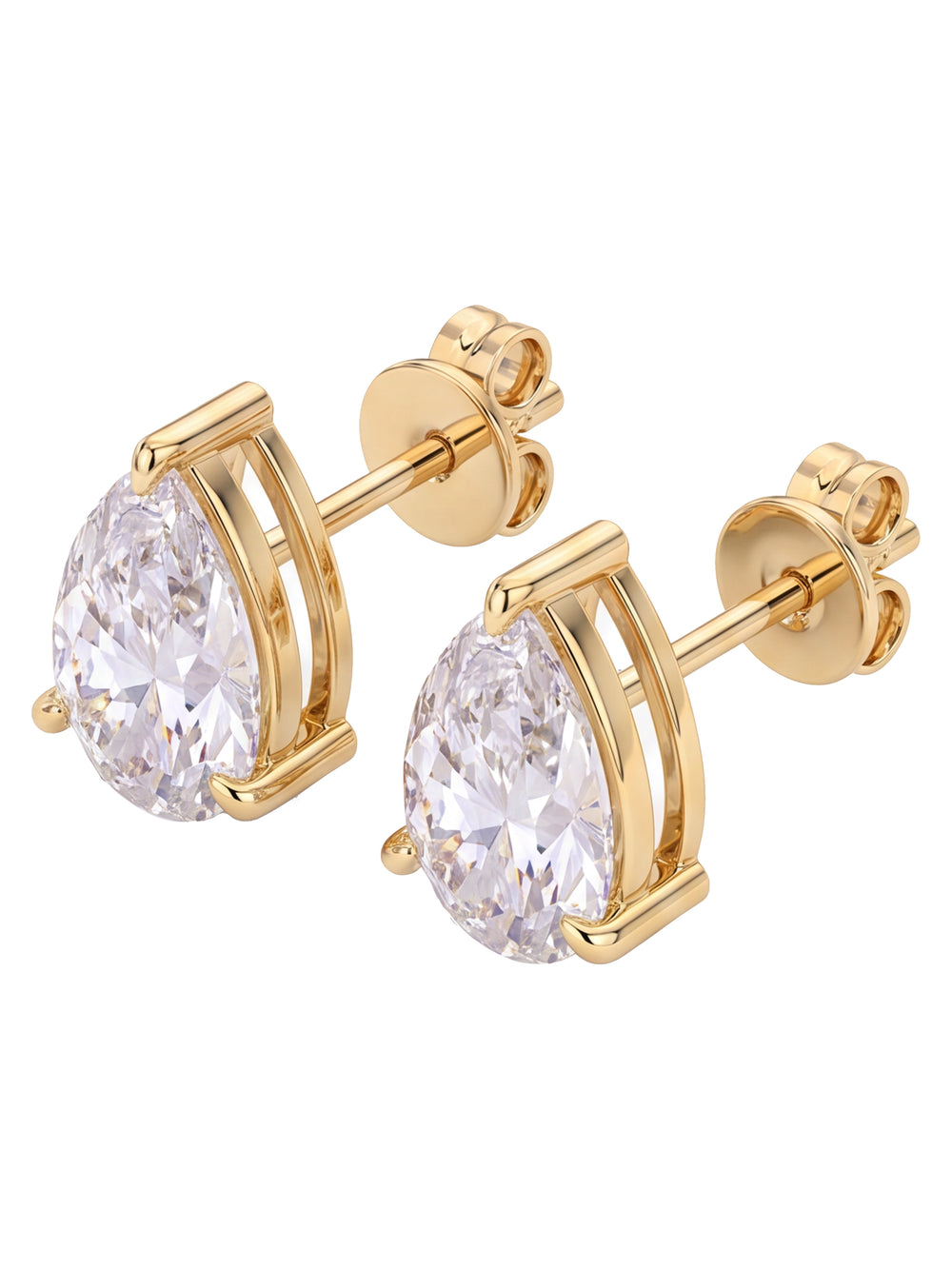 Par Arete Moissanita Corte Pera 2 CT