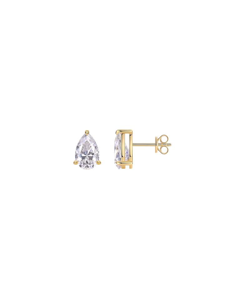 Par Arete Moissanita Corte Pera 2 CT