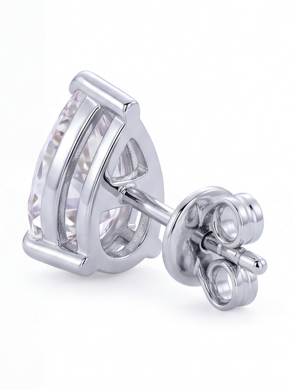 Par Arete Moissanita Corte Pera 2 CT