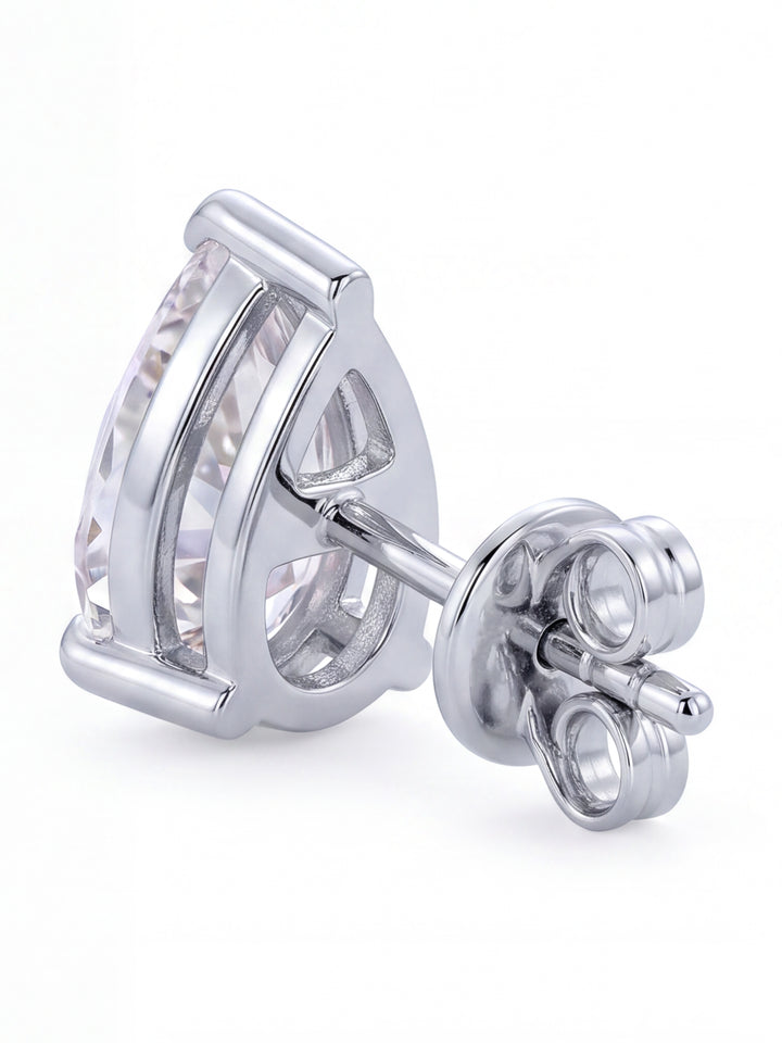 Par Arete Moissanita Corte Pera 2 CT