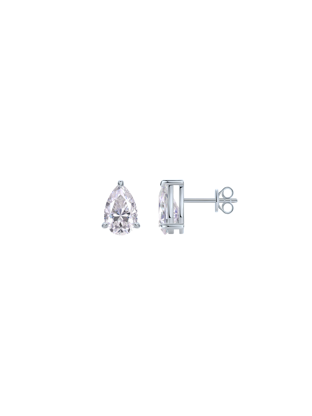 Par Arete Moissanita Corte Pera 2 CT