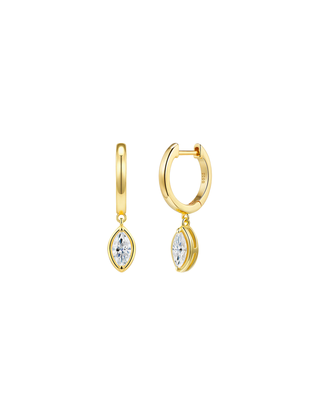 Par Arracada Moissanita Corte Marquesa 1 CT