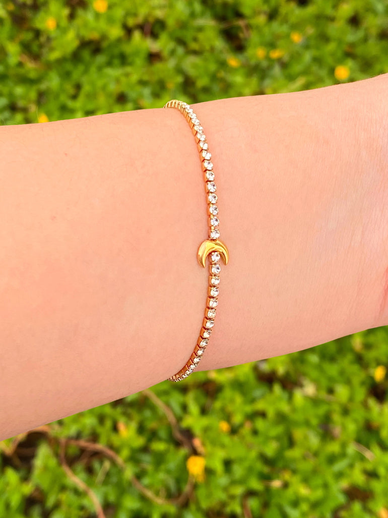 Pulsera Zirconias Con Luna