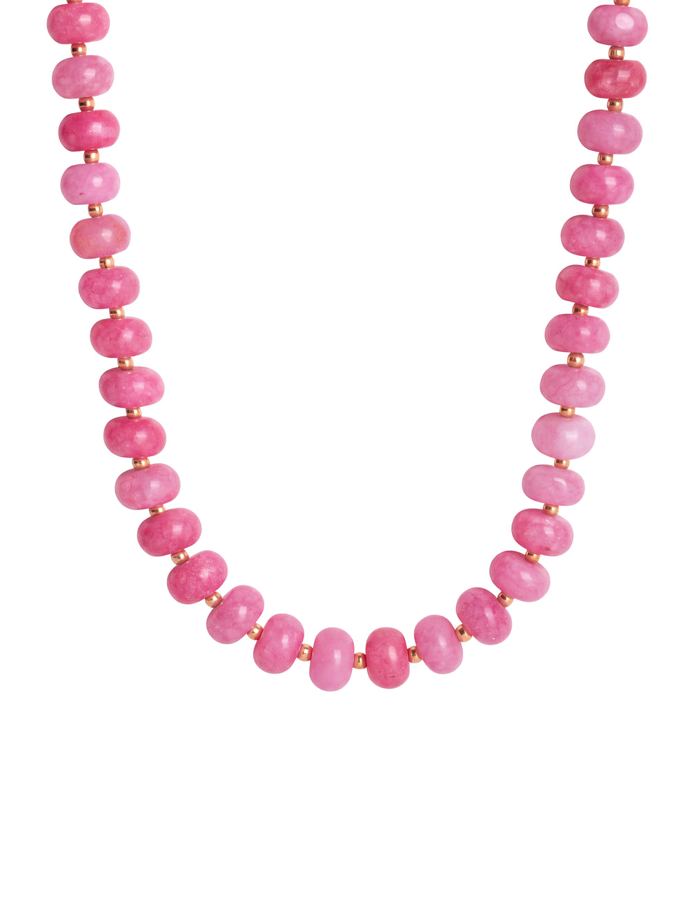 Choker Aros Piedra Natural Bolitas Doradas 8 mm