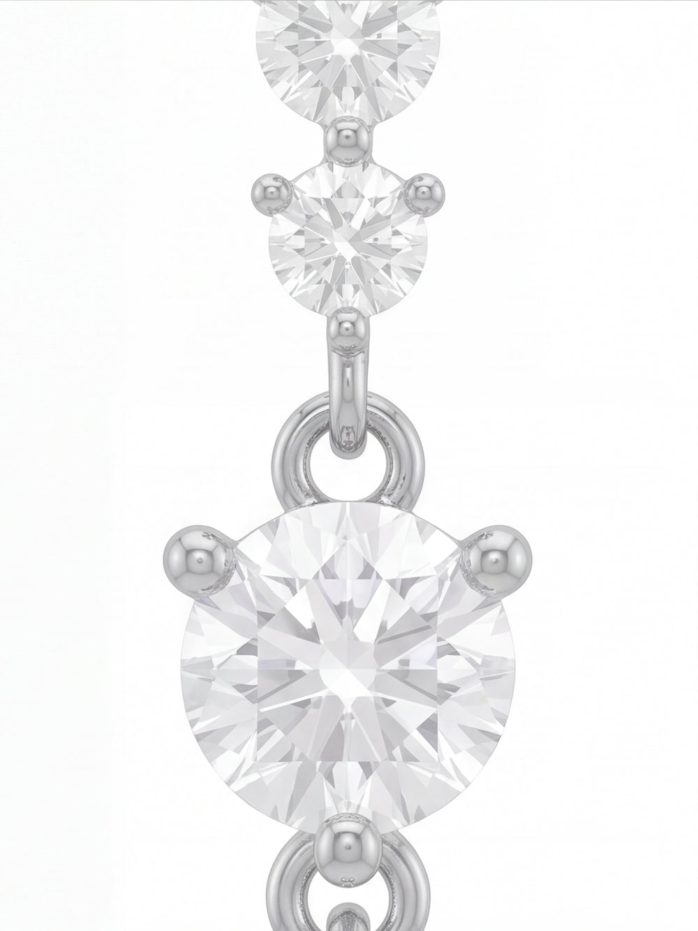 Par Arete Tira Seis Zirconias Redondas