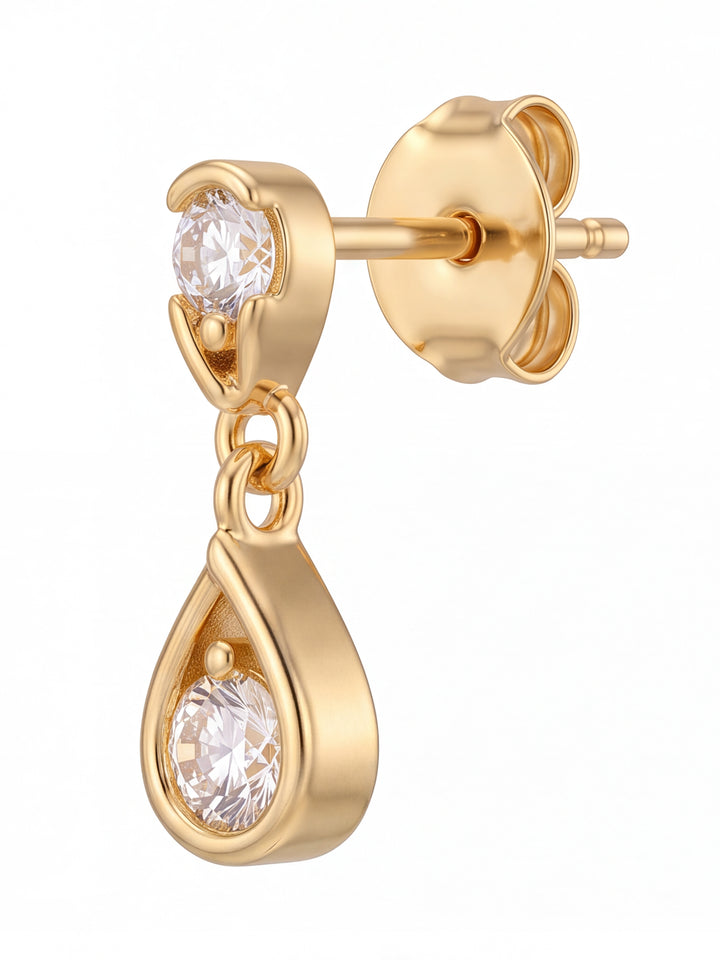 Par Arete Mini Gota Abierta Con Zirconia