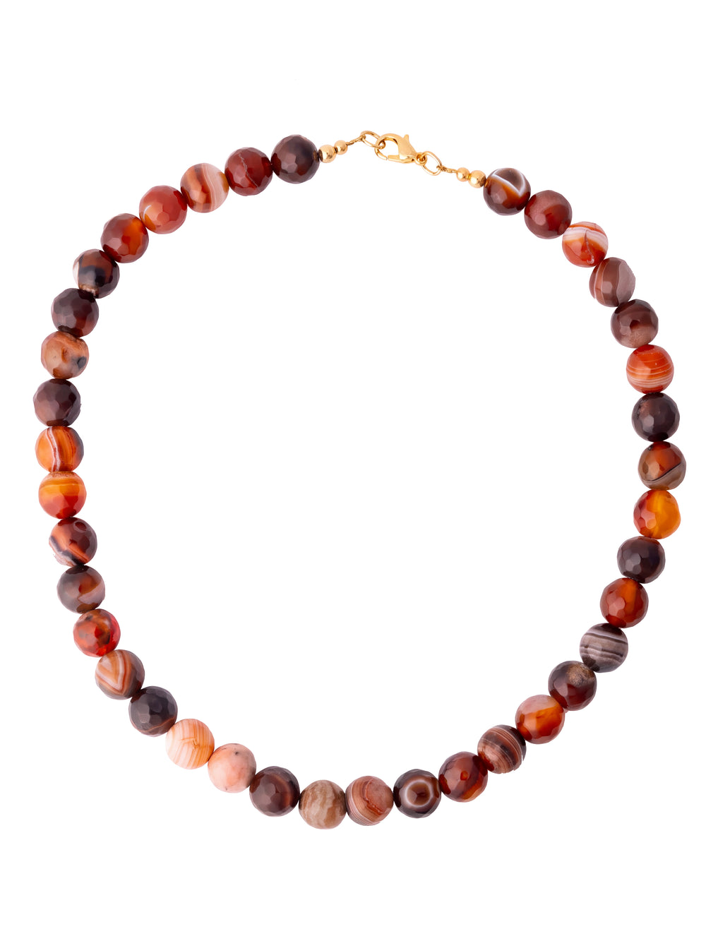 Choker Bolitas Piedra Natural 10 mm