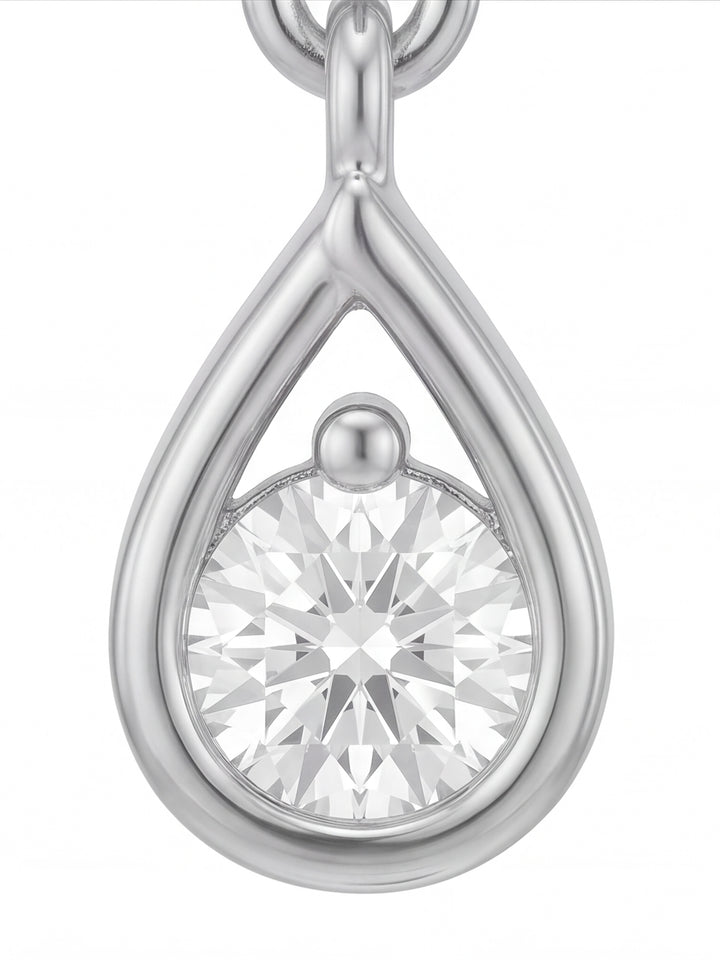 Par Arete Mini Gota Abierta Con Zirconia
