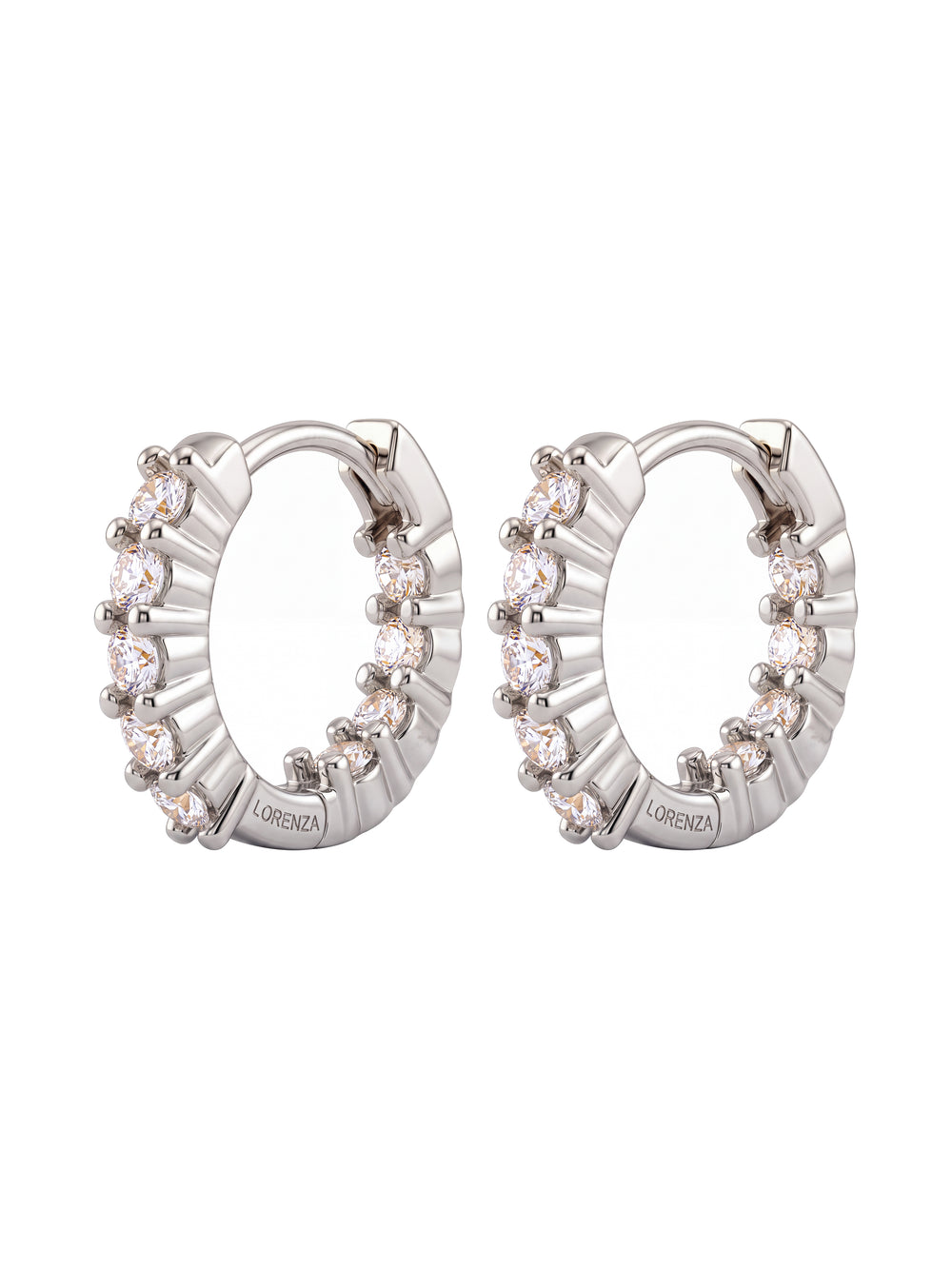 Par Arracada Con Zirconias Interiores 14 mm