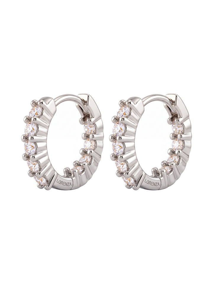 Par Arracada Con Zirconias Interiores 14 mm