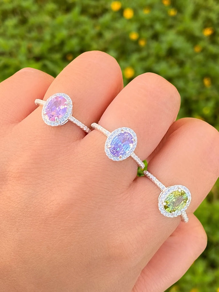 Anillo Zirconia Ovalada