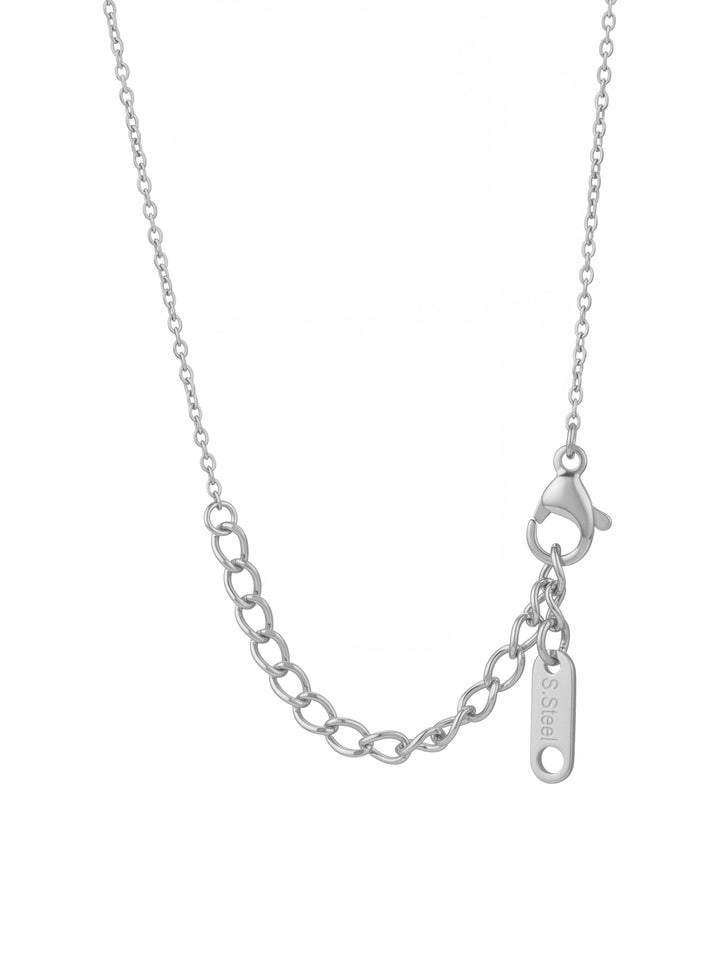 Collar Con Dije Zirconia Rectangular