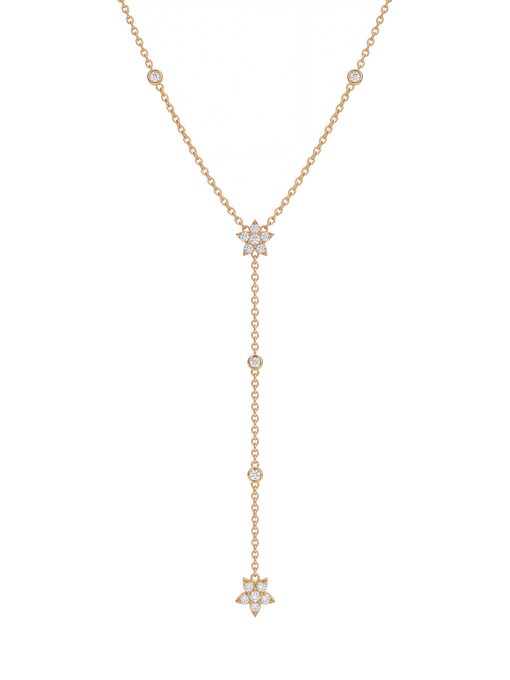 Collar Corbatin Con Mini Flores
