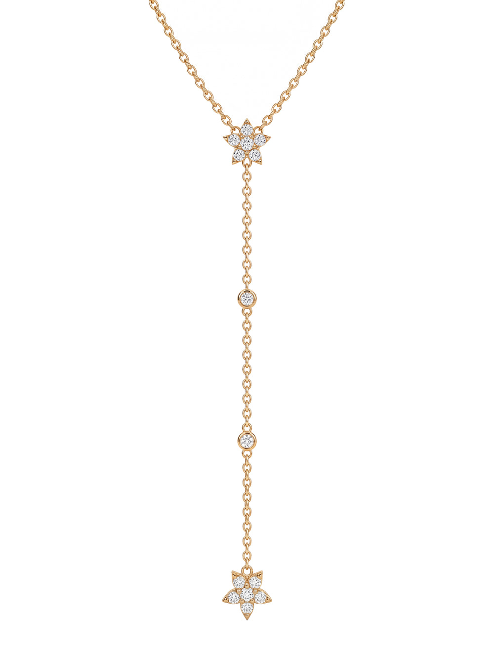 Collar Corbatin Con Mini Flores