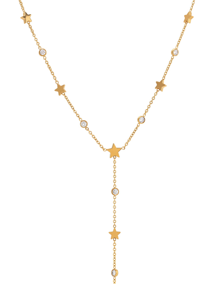 Collar Corbatin Con Estrellas Y Zirconias
