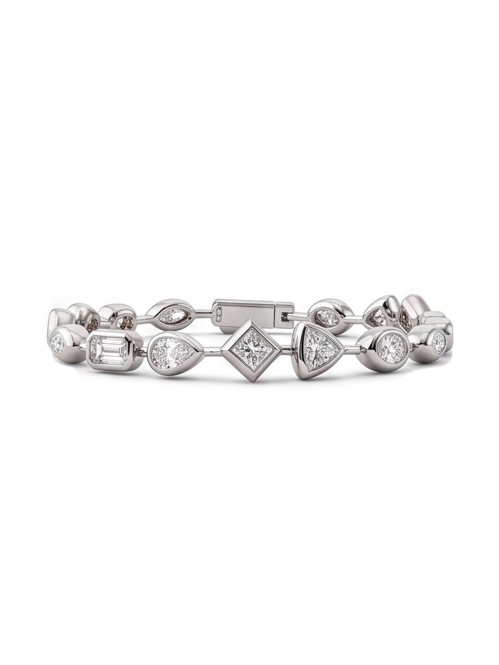 Pulsera Moissanita Cortes Mixtos