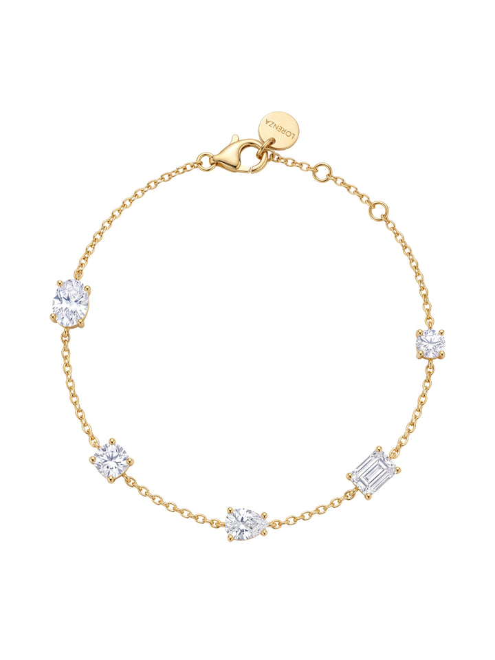 Pulsera Zirconias Cortes Mixtos