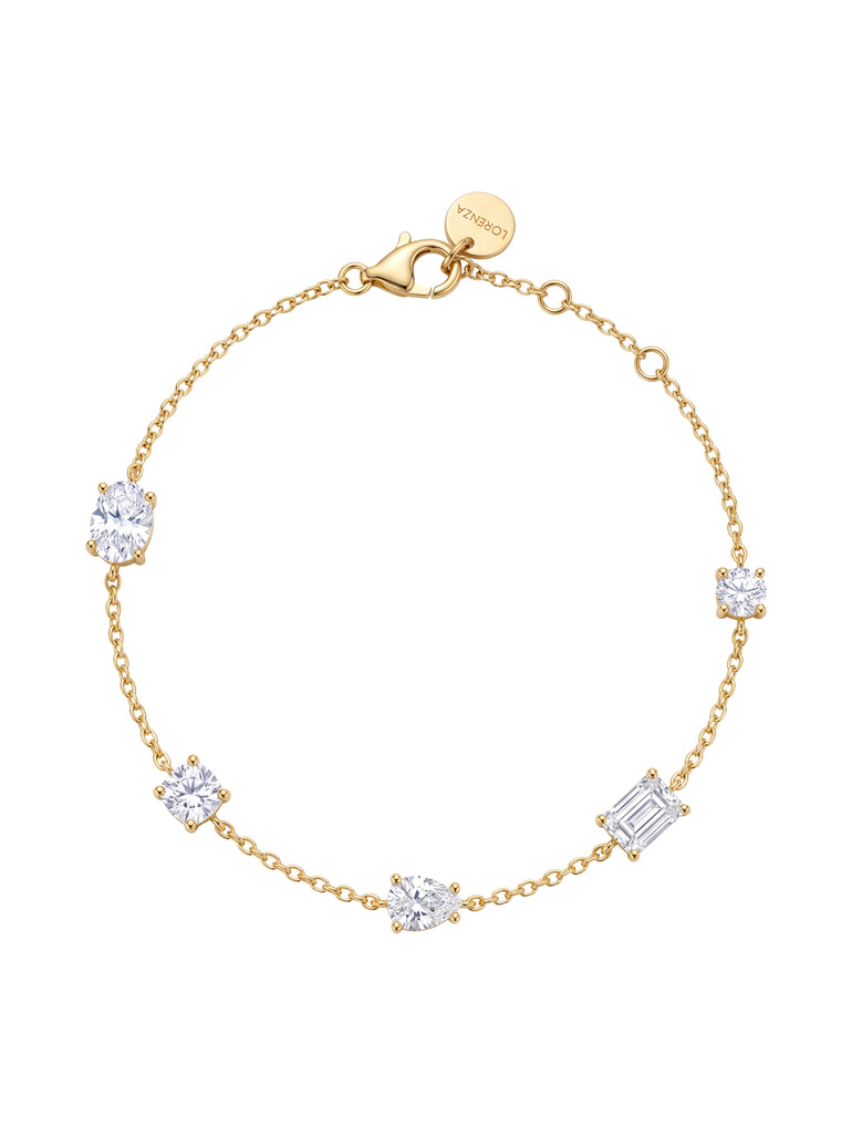 Pulsera Zirconias Cortes Mixtos