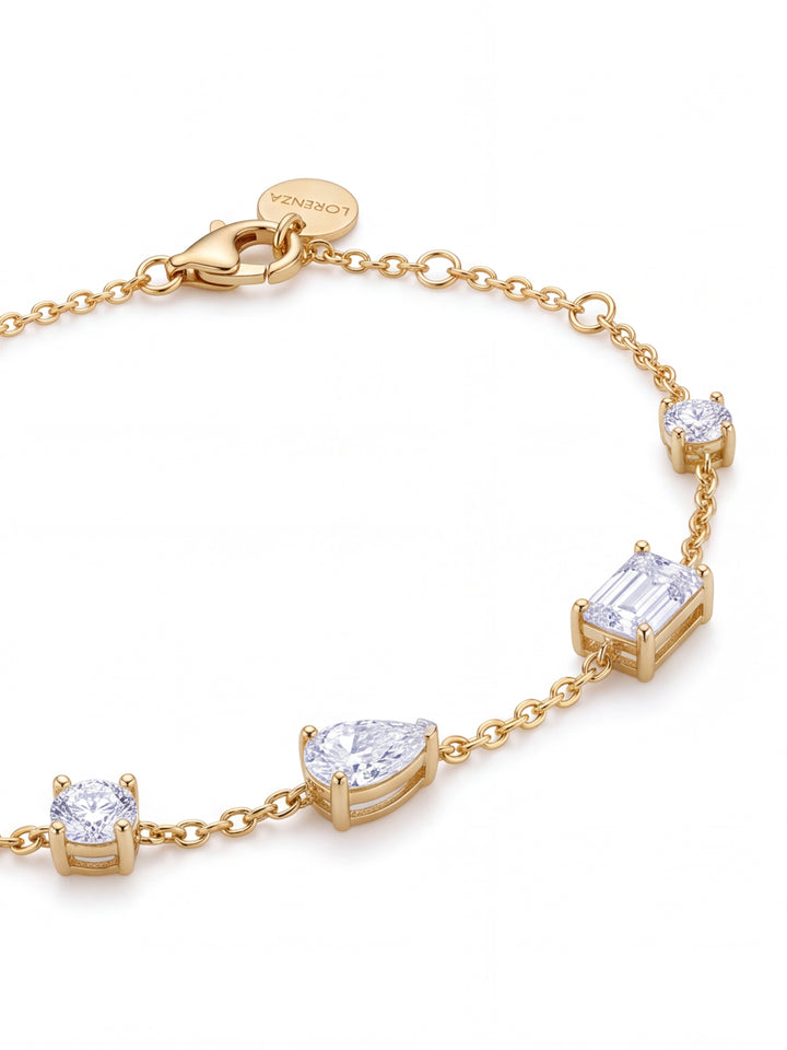 Pulsera Zirconias Cortes Mixtos