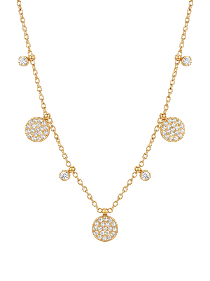 Collar Con Circulos Zirconias Colgantes