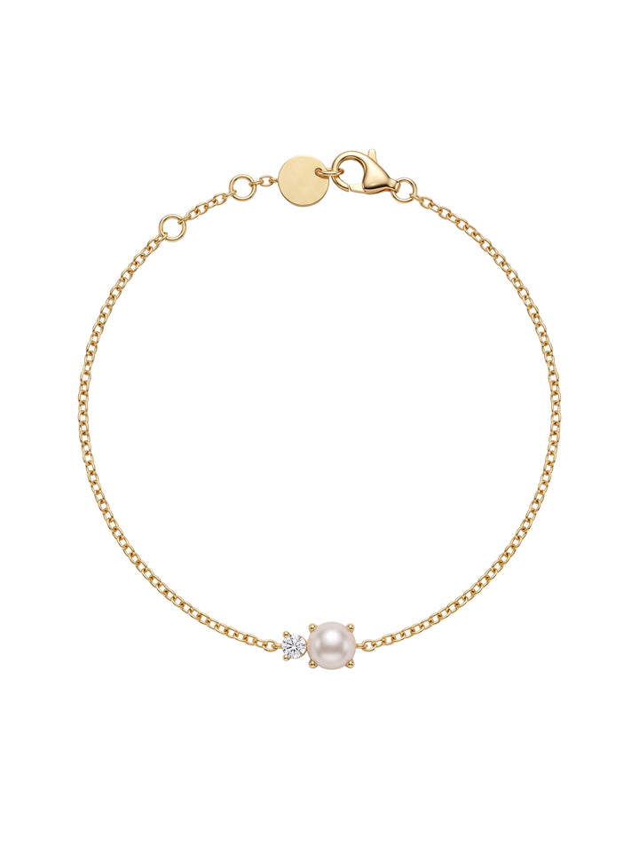 Pulsera Con Perla Y Zirconia