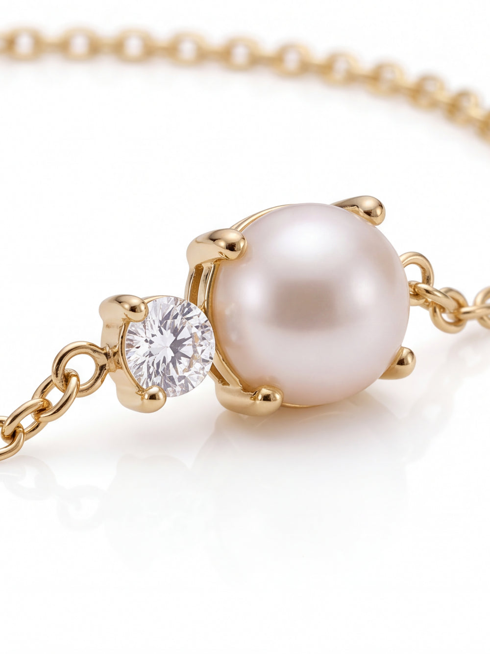 Pulsera Con Perla Y Zirconia