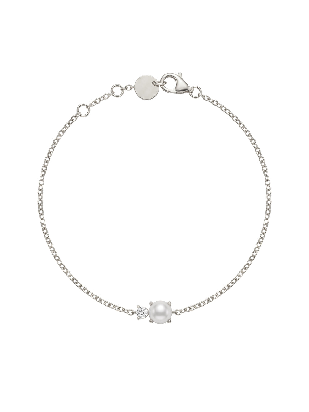 Pulsera Con Perla Y Zirconia