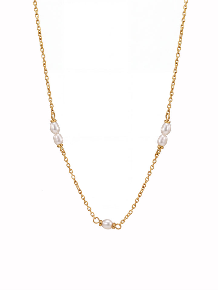Collar Con Perlas Intercaladas