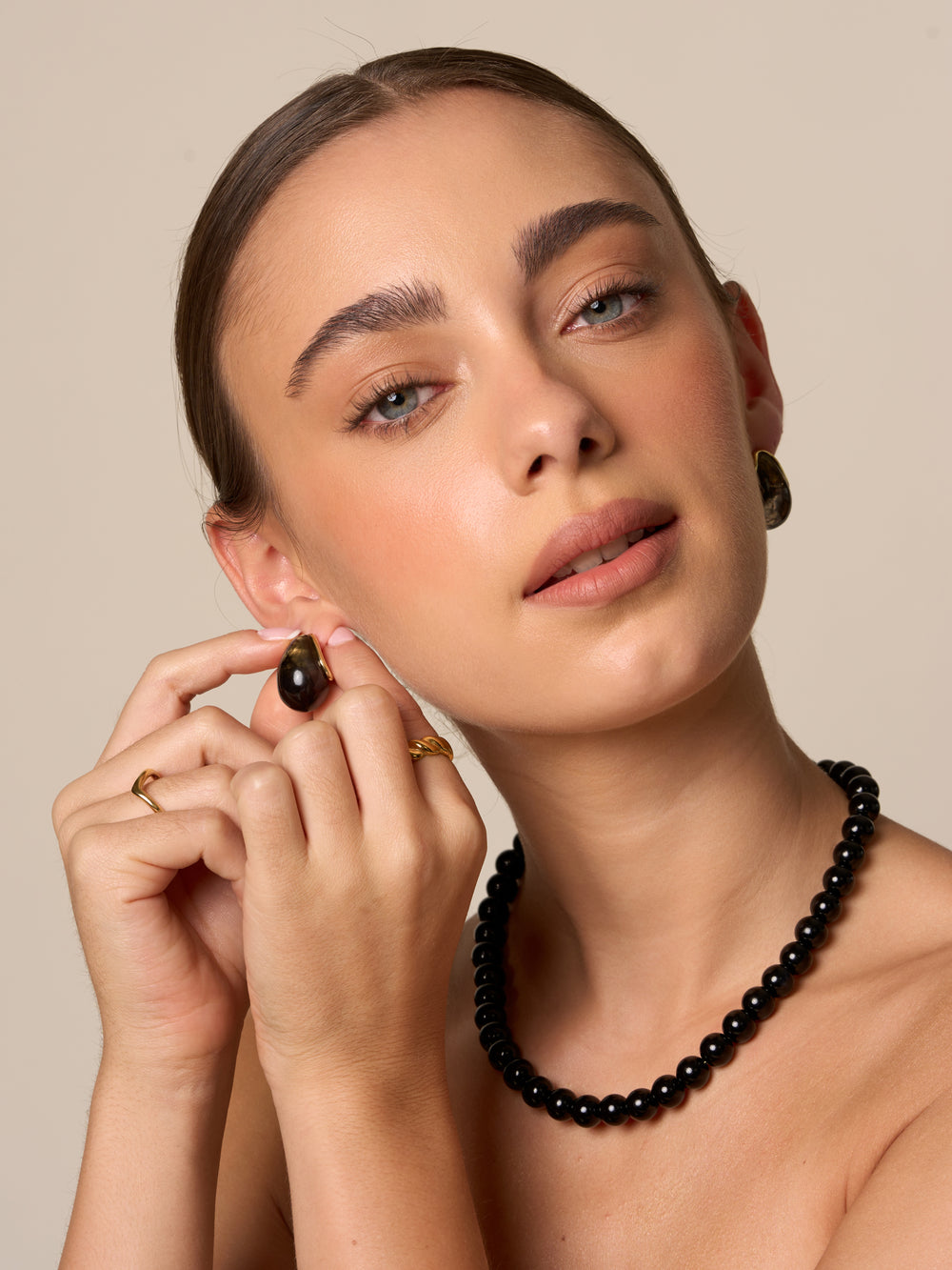 Par Arete Gota Marmoleada