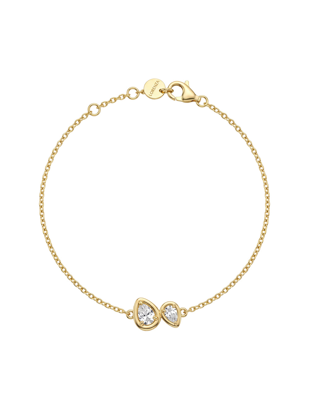 Pulsera Con Doble Gota Zirconias