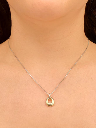 Collar Dije Entrelazado Ovalado Combinado