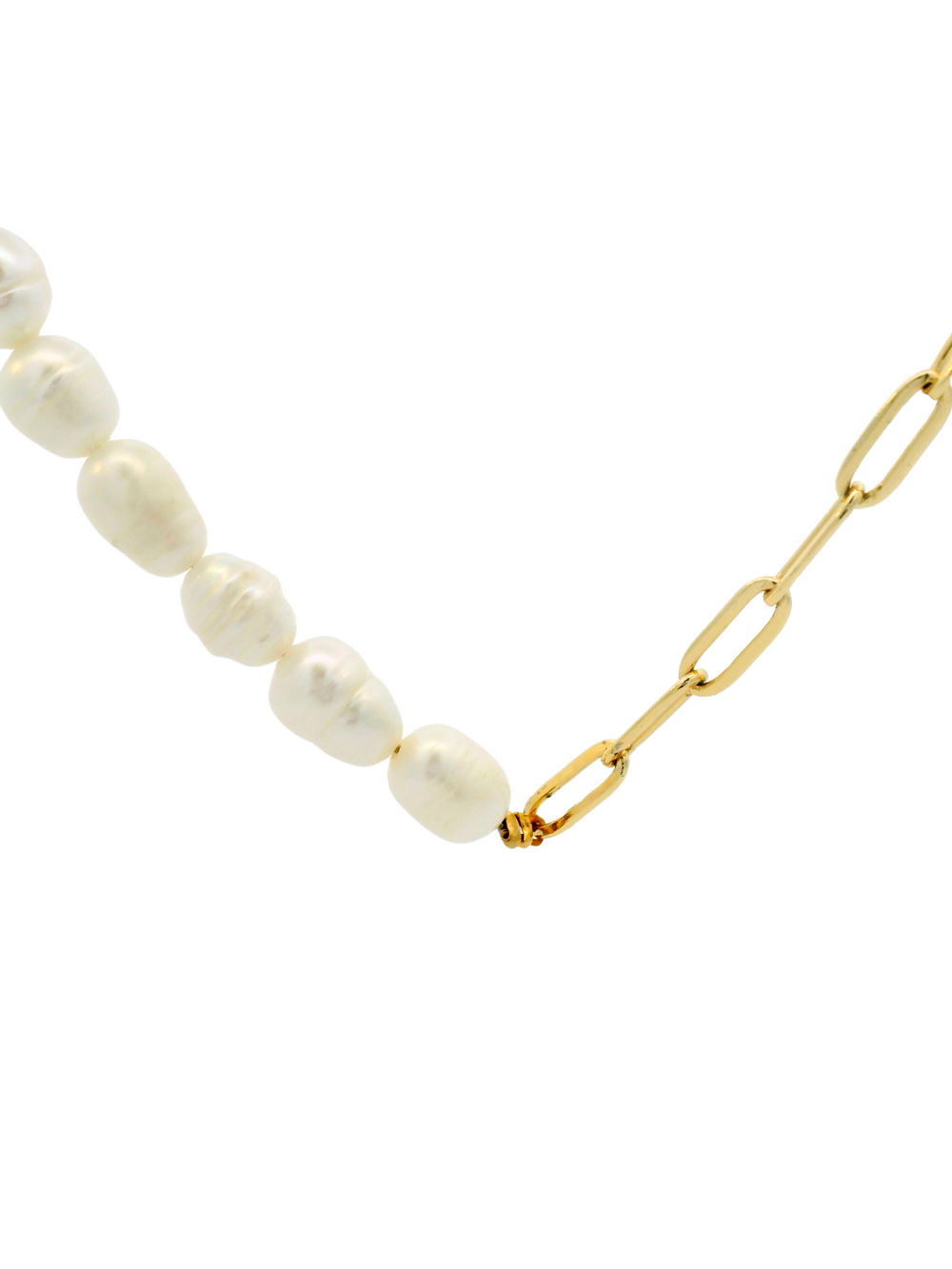 Choker Mitad Perlas y Cadena